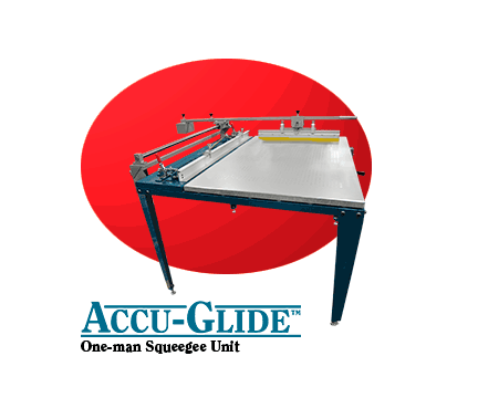 Accu-Glide One Man Squeegee Unit Aluminum Vaccum Table With Micro-Registration, Vacuum System & Stand