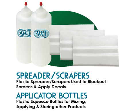 Squeezee Bottles &  Spreader/Scraper
