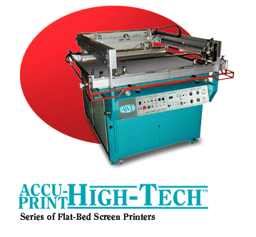 Accu-Print High Tech Series Of Flat-Bed Screen Printers